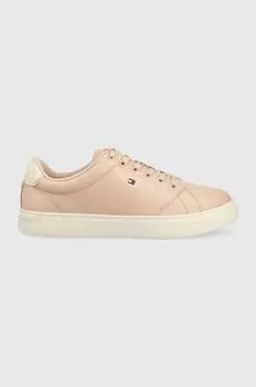 Кожаные кроссовки ESSENTIAL COURT SNEAKER Tommy Hilfiger, бежевый
