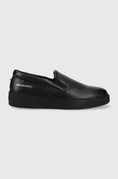 Кожаные кроссовки FLINT Karl Lagerfeld, черный