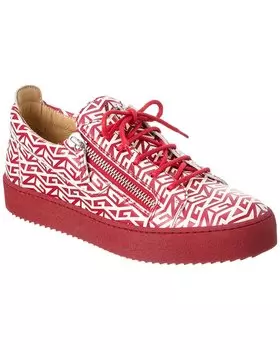 Кожаные кроссовки Giuseppe Zanotti May London, красный