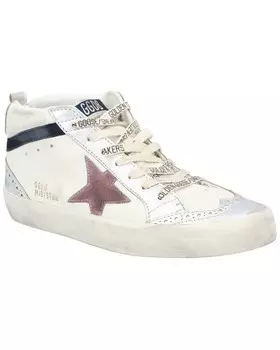 Кожаные кроссовки Golden Goose Mid Star, белый