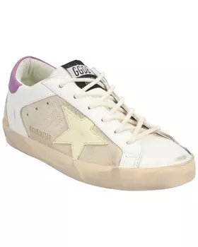 Кожаные кроссовки Golden Goose Super Star, мультиколор