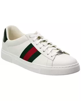 Кожаные кроссовки Gucci Ace, белый
