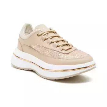 Кожаные кроссовки Guess, бежевый