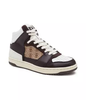 Кожаные кроссовки Guess, коричневый