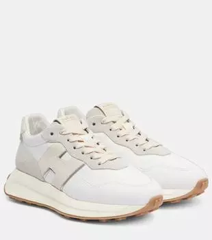 Кожаные кроссовки H641 Hogan, Bianco+Ghiaccio+Argento
