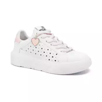 Кожаные кроссовки Heart45 Love Moschino, белый