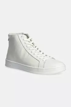 Кожаные кроссовки HIGH TOP LACE UP Calvin Klein, белый