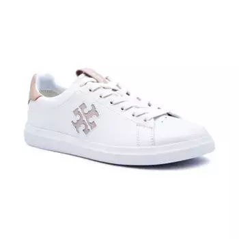 Кожаные кроссовки Howell Court Double T Tory Burch, белый