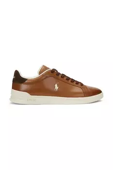 Кожаные кроссовки Hrt Crt II Polo Ralph Lauren, коричневый
