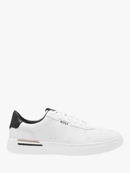 Кожаные кроссовки HUGO BOSS, цвет Open White