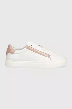 Кожаные кроссовки HW0HW01353 LOGO CUPSOLE LACE UP Calvin Klein, белый