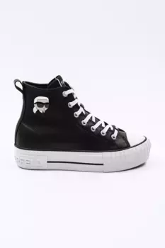 Кожаные кроссовки KAMPUS MAX NFT Karl Lagerfeld, черный