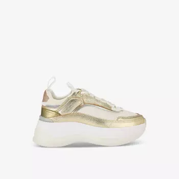 Кожаные кроссовки Kensington Pump с низким берцем и орлом Kurt Geiger London, желтый