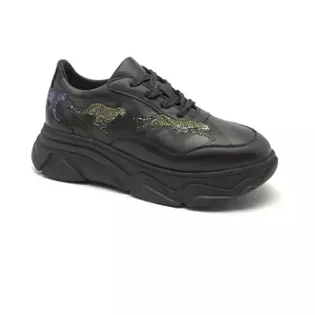 Кожаные кроссовки Kenzo Kids, черный