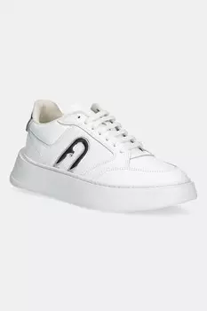 Кожаные кроссовки Lace-Up Sneaker Furla, белый