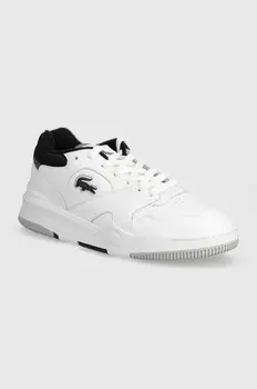 Кожаные кроссовки Lacoste Lineshot с контрастным воротником, белый