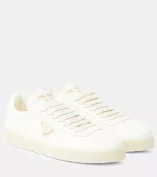 Кожаные кроссовки Lane Prada, Avorio