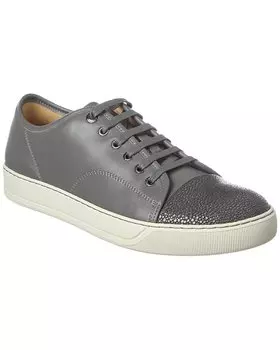 Кожаные кроссовки LANVIN, серый