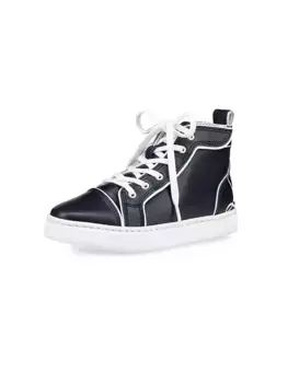 Кожаные кроссовки Little Kid's & Kid's Funnyto на плоской подошве Christian Louboutin, темно-синий
