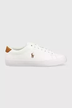 Кожаные кроссовки LONGWOOD Polo Ralph Lauren, белый