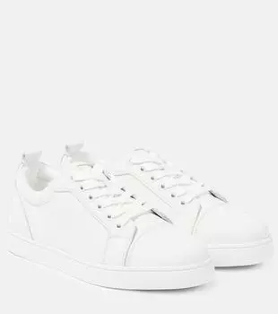 Кожаные кроссовки Louise Junior Christian Louboutin, белый