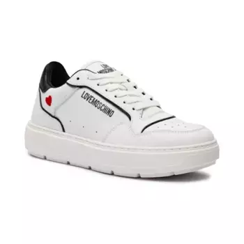 Кожаные кроссовки Love Moschino, белый
