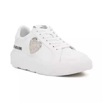Кожаные кроссовки Love Moschino, белый