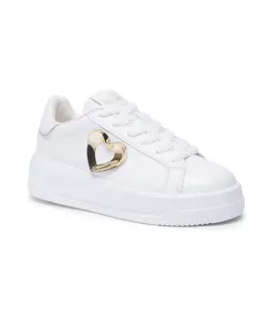 Кожаные кроссовки Love Moschino, белый
