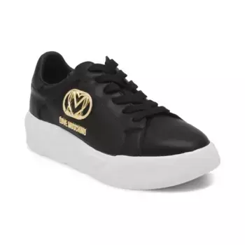 Кожаные кроссовки Love Moschino, черный