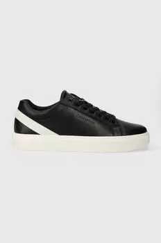Кожаные кроссовки LOW TOP LACE UP ARCHIVE STRIPE Calvin Klein, черный