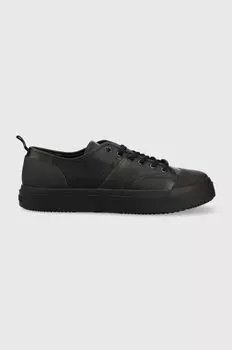 Кожаные кроссовки LOW TOP LACE UP LTH Calvin Klein, черный