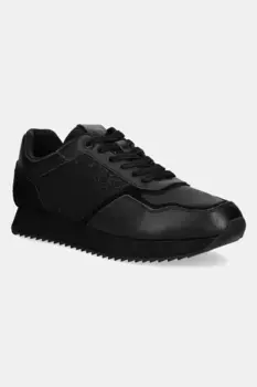 Кожаные кроссовки LOW TOP LACE UP MONO Calvin Klein, черный