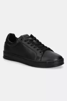 Кожаные кроссовки LOW TOP LACE UP WOVEN Calvin Klein, черный