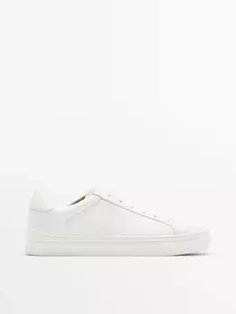 Кожаные кроссовки Massimo Dutti, белый