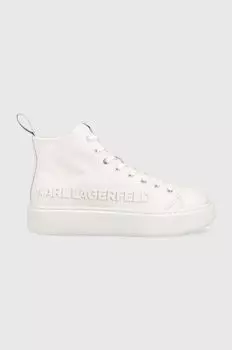 Кожаные кроссовки MAXI КУПИТЬ Karl Lagerfeld, белый