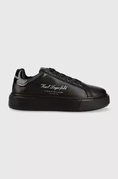 Кожаные кроссовки MAXI КУПИТЬ Karl Lagerfeld, черный