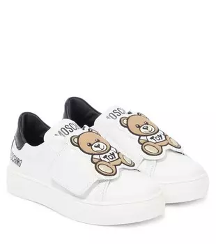 Кожаные кроссовки Moschino, белый