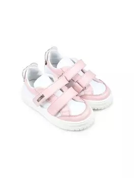 Кожаные кроссовки Moschino Kids, белый