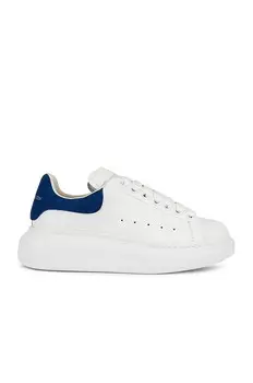 Кожаные кроссовки на платформе Alexander Mcqueen, белый/синий
