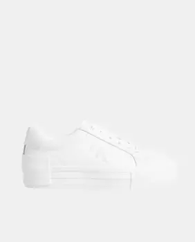 Кожаные кроссовки на платформе Calvin Klein Jeans, белый