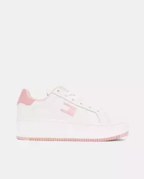 Кожаные кроссовки на платформе Tommy Jeans, розовый