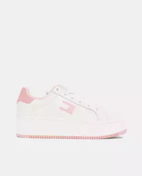 Кожаные кроссовки на платформе Tommy Jeans, розовый