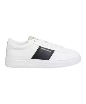 Кожаные кроссовки на шнуровке Emporio Armani, белый