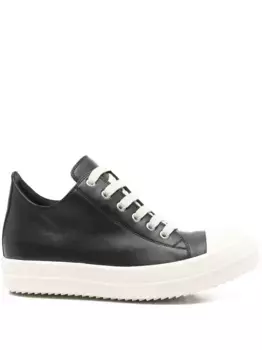 Кожаные кроссовки на шнуровке Rick Owens, черный