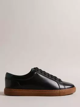 Кожаные кроссовки на шнуровке Udamou Ted Baker, черный