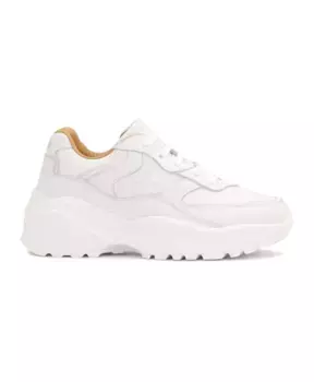 Кожаные кроссовки на толстой подошве Kazar, белый