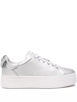 Кожаные кроссовки NERO GIARDINI, серебряный