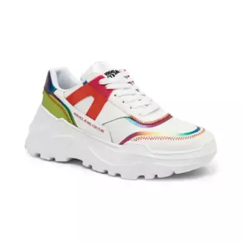 Кожаные кроссовки обувные Versace, белый