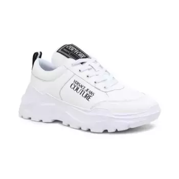 Кожаные кроссовки обувные Versace, белый