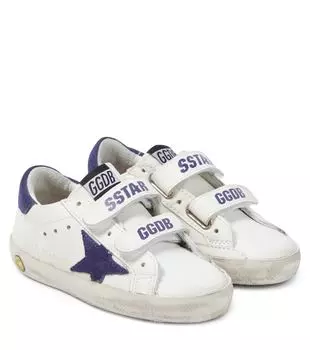 Кожаные кроссовки old school Golden Goose Kids, белый